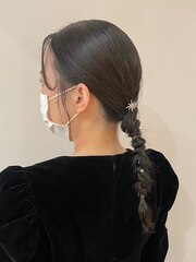 〔mist〕シンプルヘアアレンジ/編みおろし/あみおろし/金沢文庫