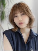 大人かわいい前髪セシルカットココアブラウンフリンジウェーブ