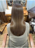 30代40代髪質改善ベージュブラウン艶感ストレート透明感赤み消し