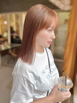 アンククラシックヘアー(ank classic hair) 似合わせカット x オレンジベージュ