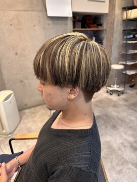 ヒート トウキョウ 目黒店(HEAT TOKYO) ハイライト　刈り上げマッシュ