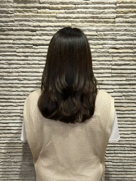 ビス ヘア アンド ビューティー 西新井店(Vis Hair＆Beauty) 大人可愛いウルフレイヤーロング姫カットブリーチなしグレージュ