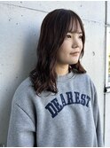 デジタルパーマ20代30代☆ナチュラル暗髪☆無造作セミロング