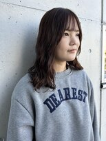 アチーブ ヘア デザイン(achieve hair design)&nbsp;デジタルパーマ20代30代☆ナチュラル暗髪☆無造作セミロング