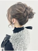 高めお団子ヘア
