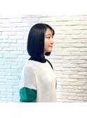 ハードなくせ毛さん→サラサラストレートボブ