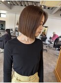 20代30代40代前下がりストレート大人ボブリップライン
