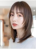レイヤーボブ/レイヤーカット/くびれレイヤー/韓国風ヘア