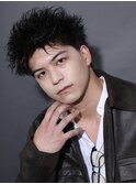 テーパーフェード フリンジカット スパイキーショート