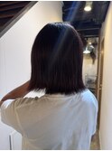 ボブ×ラベンダーグレージュ