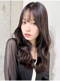 ゆる巻ロング/ヨシンモリ/韓国レイヤー/アッシュブラウン/金山