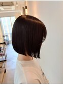 低ダメージストレートパーマ/前下がりボブ