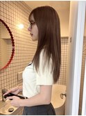 くびれヘア/アプリコットオレンジ/夏のヘアアレンジ/梅田