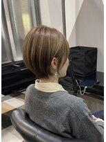 ルルクス ヘアーサロン(LuLux)&nbsp;丸みショート×白髪ぼかしハイライト