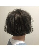 ファースト 泉中央店(first)&nbsp;ボブパーマ/前髪パーマ/アッシュブラック/20代30代40代