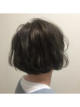 ファースト 泉中央店(first) ボブパーマ/前髪パーマ/アッシュブラック/20代30代40代