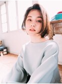 前髪無し大人ひし形ボブ