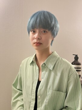 テトヘアー(teto hair) ペール　ブルー　マッシュ