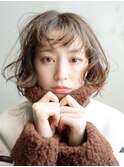 ゆるふわボブ_チェリーブラウンフェミニンロング_39092