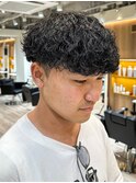 波巻きパーマ