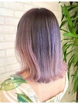 【Stylist東谷】ブルーピンク・バイオレット　バレイヤージュ