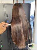 韓国風レイヤーカット前髪ストレート酸性ストレート縮毛矯正