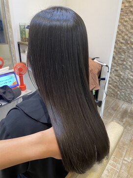 ヘアースタジオ アール(Hair Studio R) 20代40代髪質改善ココアブラウン艶感ストレート透明感赤み消し