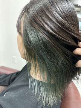 ベルズヘアー(Belles' Hair) インナーカラー グリーン