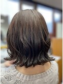 20代30代　ナチュラルアッシュ透明感ロブ