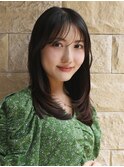 ミディアムレイヤー[溝の口/髪質改善/縮毛矯正/白髪ぼかし]