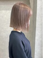 レック(Rec.)&nbsp;切りっぱなしボブ/ダブルカラー/ピンクミルクティー