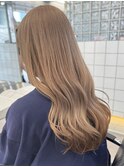 渋谷ブリーチカラーハイトーンカラーミルクティーベージュ30代
