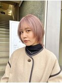 ショートウルフ/ピンクベージュ