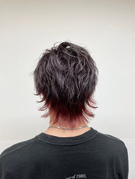 ノット(KNOTT) メンズウルフカットインナーカラー裾カラー