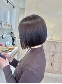 大人ガーリーダークアッシュ似合わせカットミディアムレイヤー