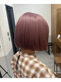 ピンクベージュ/八千代/ケアブリーチ/ハイライト/バレイヤージュ