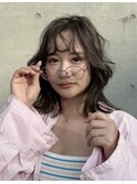 韓国風くびれミディ×シースルーバング