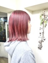 ヘアースペース クラフト(hair space CRAFT) 艶感ワインレッド×デザインカラー
