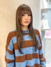 【湿気対策】毛先カット+顔周りストレート+透明感カラー+質感UpTR¥12,000
