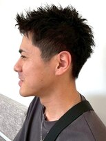 ラギッド 大野城店(RUGGED)&nbsp;ビジネスショート アップバング 黒髪 ツーブロック 爽やか
