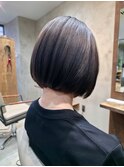 40代50代｜白髪ぼかしグレージュカラー×まとまるボブ