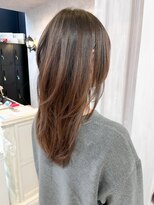 キャアリー(Caary)&nbsp;福山ハイレイヤーロング髪質改善ストレート艶髪マロンブラウン