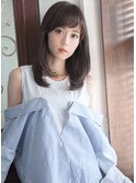 ナチュラルグレージュストレート