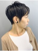 【morio池袋】セシルカットかっこいい黒髪ショート♪