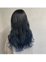 アジールヘア 東上野店(agir hair)&nbsp;モード系女子☆ネイビーブルー【上野/東上野】