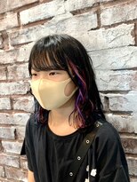 ジ オブスキュア(THE OBSCURE)&nbsp;キッズインナーカラー ピンク×ブルー