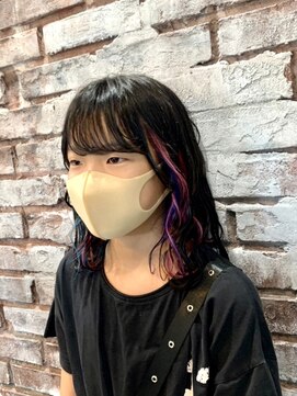 ジ オブスキュア(THE OBSCURE) キッズインナーカラー ピンク×ブルー