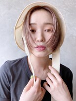 アイティーバイアルバム 松戸店(IT by ALBUM)&nbsp;シャープレイヤーボブ_カーキグレージュマッシュショート_8680