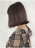 20代30代40代アッシュブラウン切りっぱなしナチュラルボブ