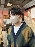 ニュアンスパーマ”カルマパーマ”センターパート波巻きパーマ